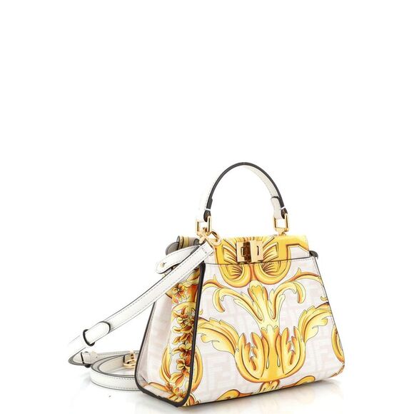 Fendi x Versace Fendace Peekaboo Bag Printed Zucca Leather Mini Neutral, Print - Picture 2 of 6